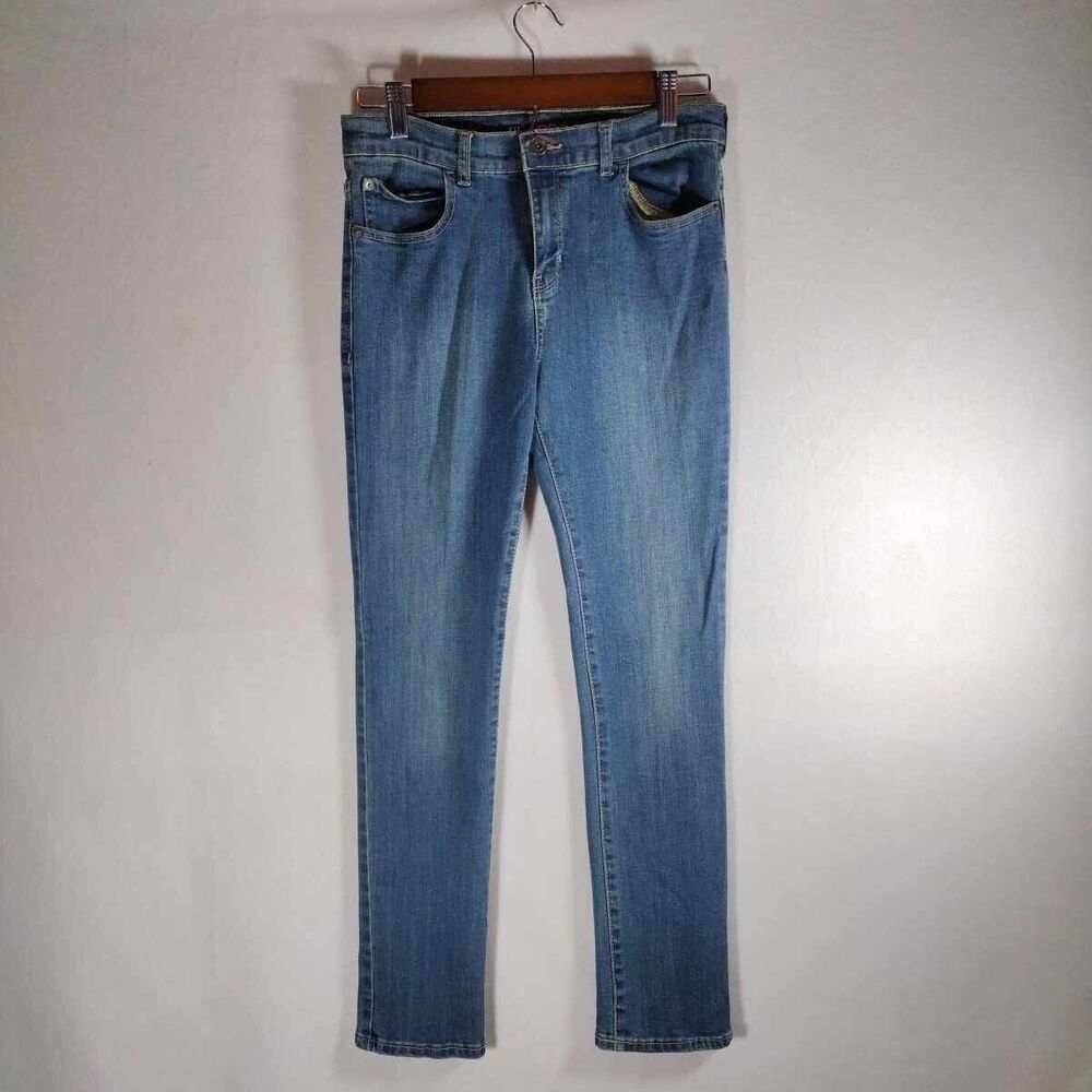 The Childrens Place Boys Blue Jeans Pockets Zipper Button Size 14